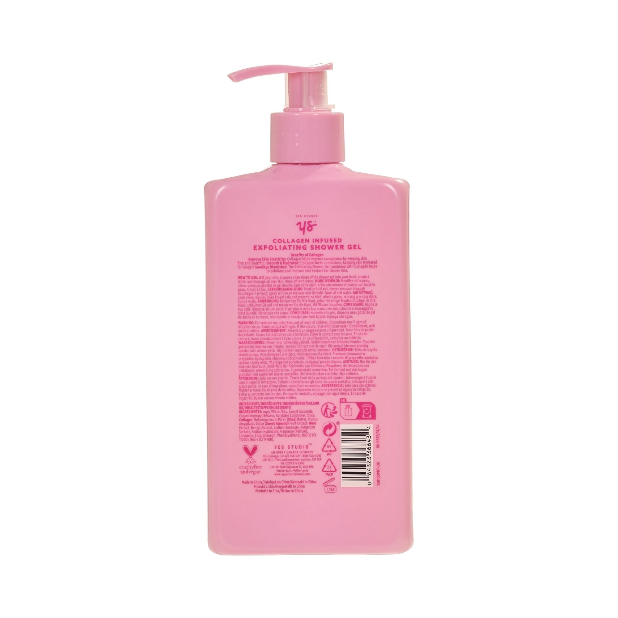 Exfoliating Shower Gel - Shea butter, Rose and Sweet Almond