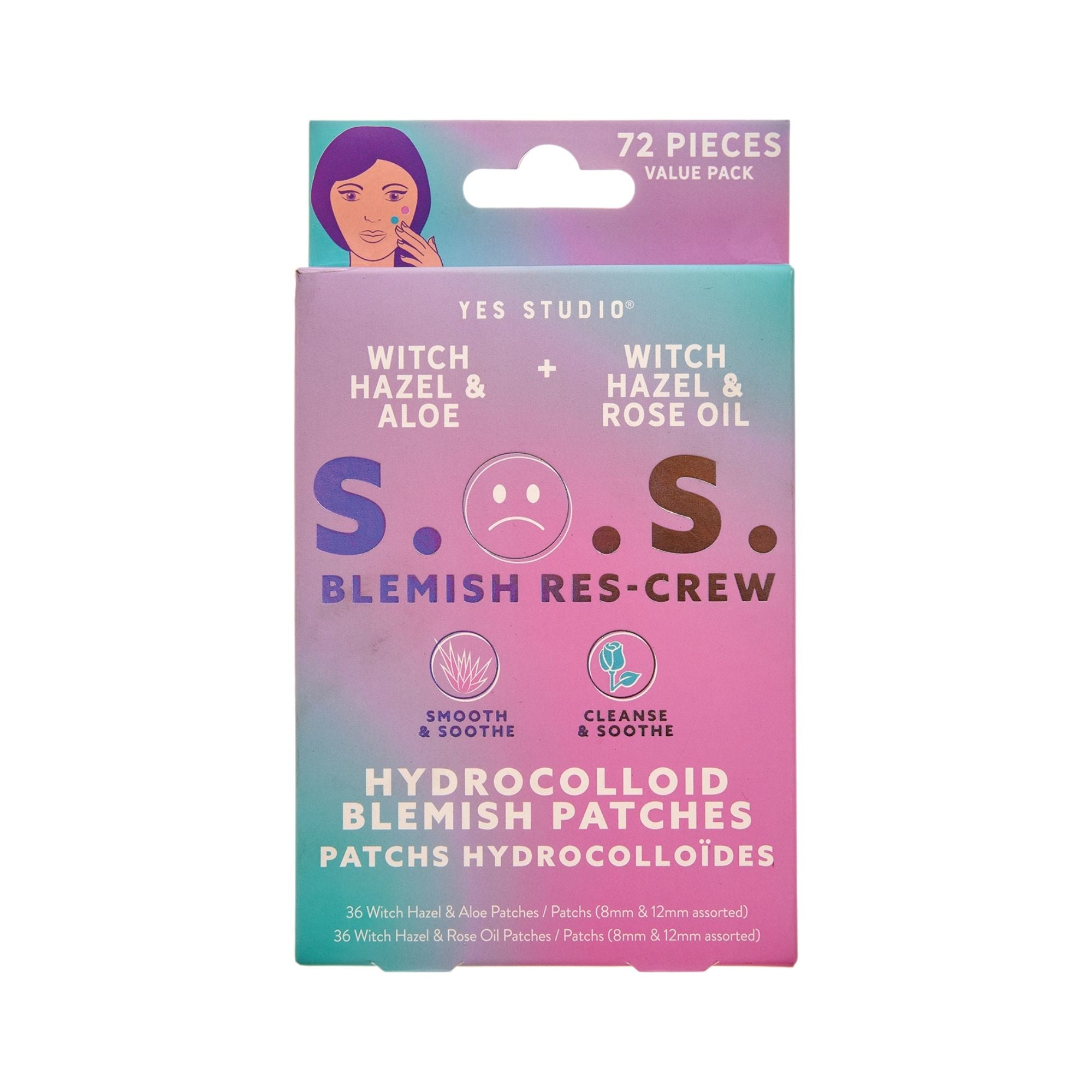 72Pc Hydrocolloid Blemish Dots - Tea Tree & Witch Hazel