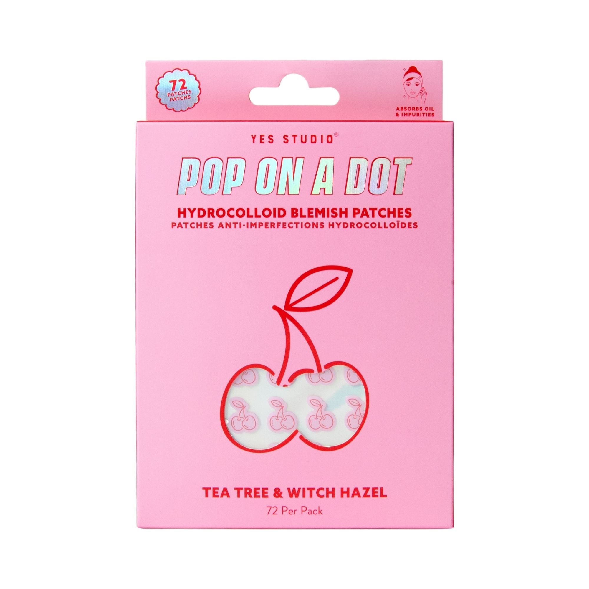 YS Hydrocolloid Blemish Patches - 72pk - Cherry Shaped