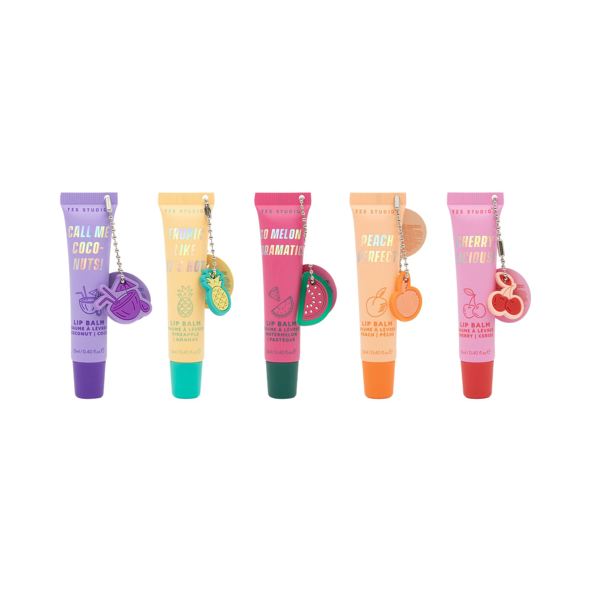 YS 5PC Lip Balm w/Charm Set