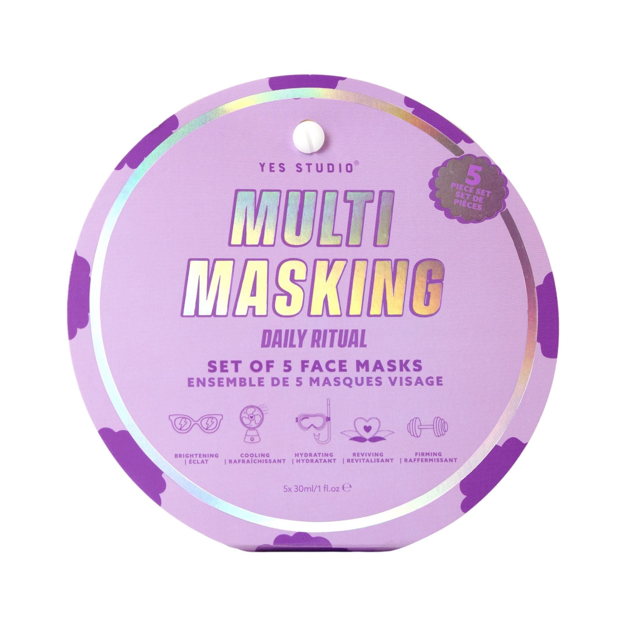 YS Multi-Masking Face Masks 5pk - Purple